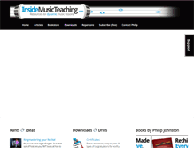 Tablet Screenshot of insidemusicteaching.com